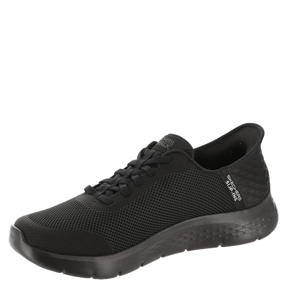 Skechers Men's Go Walk Flex Hands Free Slip-Ins Sneaker, Black/Black, 12