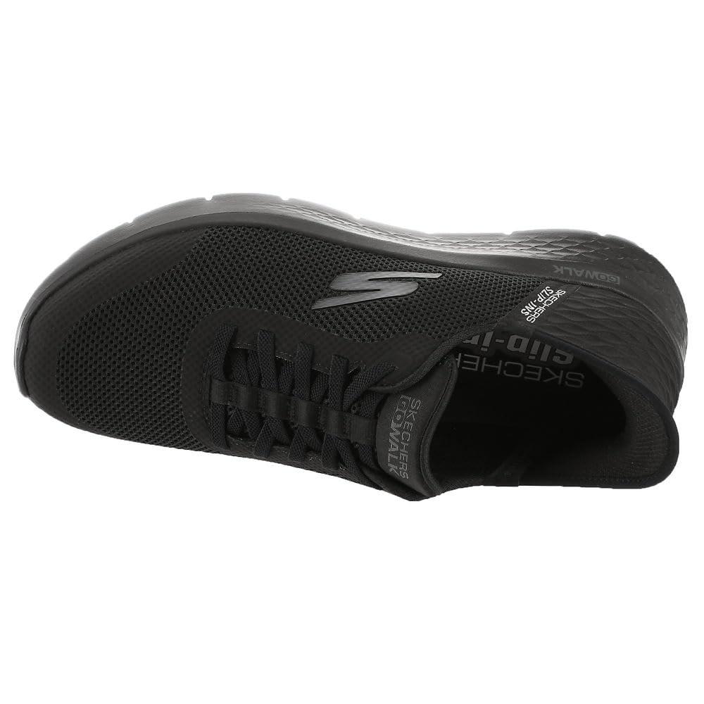 Skechers Men's Go Walk Flex Hands Free Slip-Ins Sneaker, Black/Black, 12